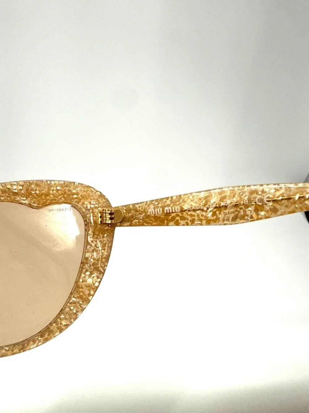 Miu Miu Sunglasses SMU04O KAS9N1 Yellow Brown Lens Cat Eye Style